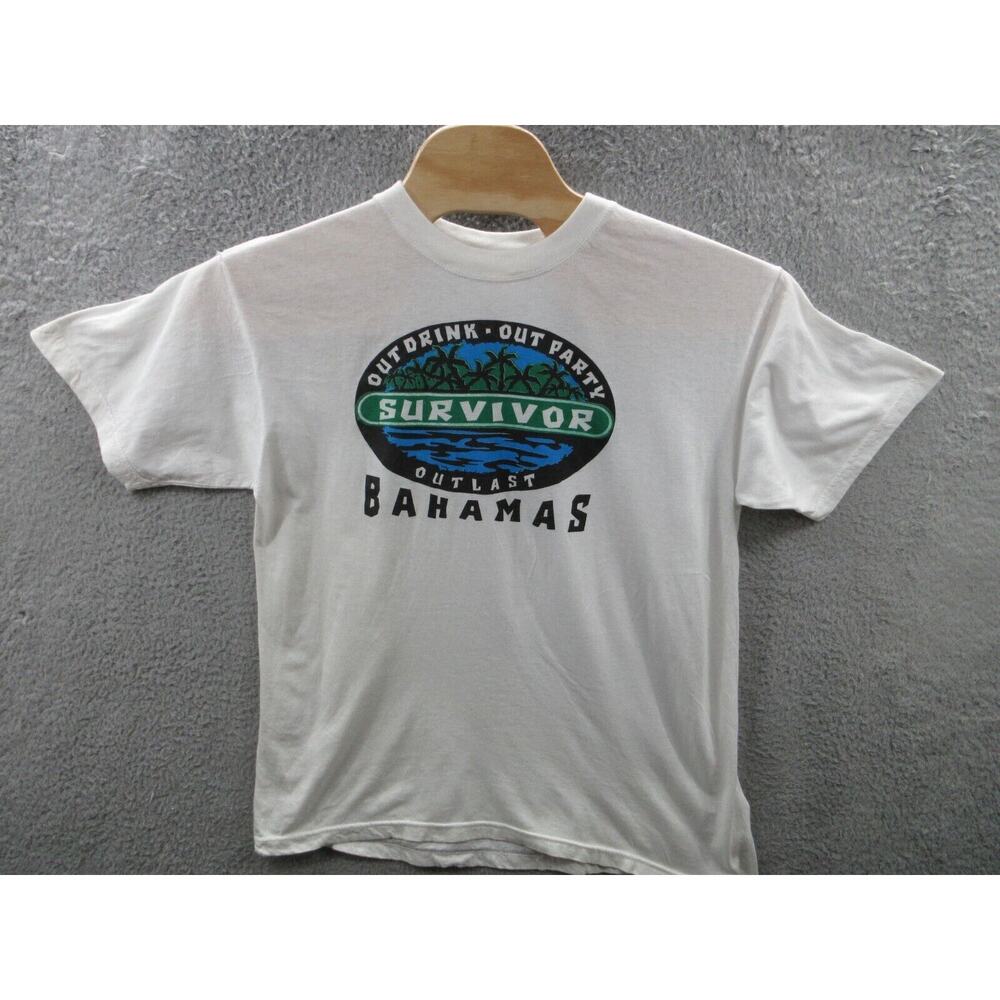 Vintage BAHAMAS Outdrink Outlast SURVIVOR Men's XL Dorsett Tees Cotton T-shirt